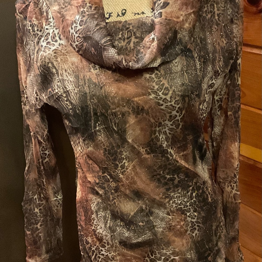 Pretty Angel Top/ Tunic Leopard Print Medium